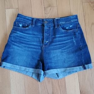 High rise jean shorts